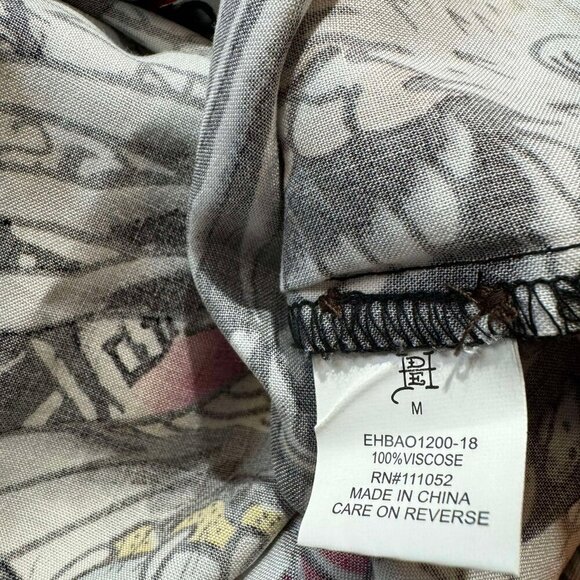 Ed Hardy Death before Dishonor Camp Button Up, New, Size Medium - Picture 5 of 6